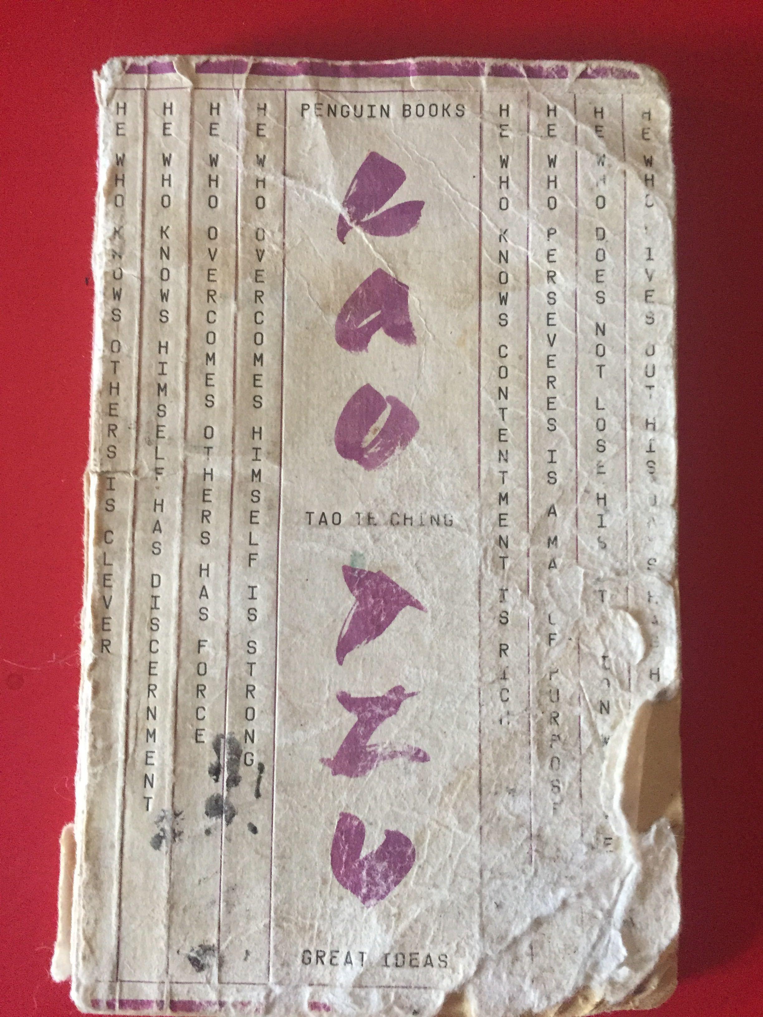 This reporter&#039;s tattered copy of the Tao Te Ching.