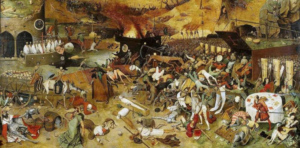 La peste noire, «Le Triomphe de la Mort» par Pieter Brueghel l'Ancien, 1562.