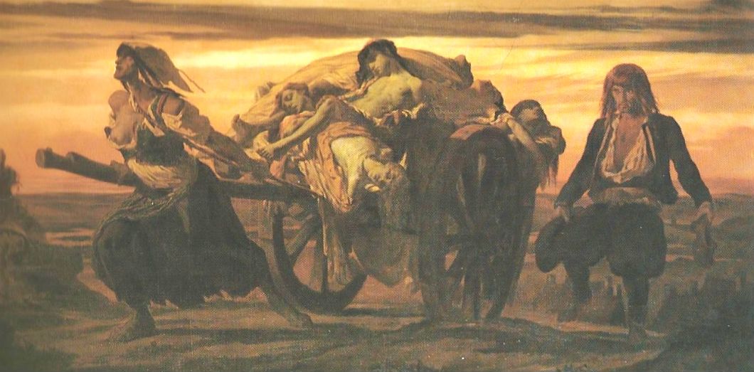 Louis Duveau,&nbsp;La peste d&#39;Elliant&nbsp;(1849). | Mus&eacute;e des Beaux-Arts de Quimper via Wikimedia