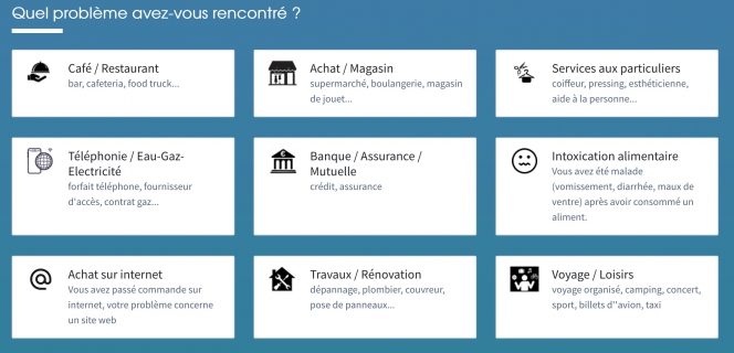 Capture d’écran du site SignalConso