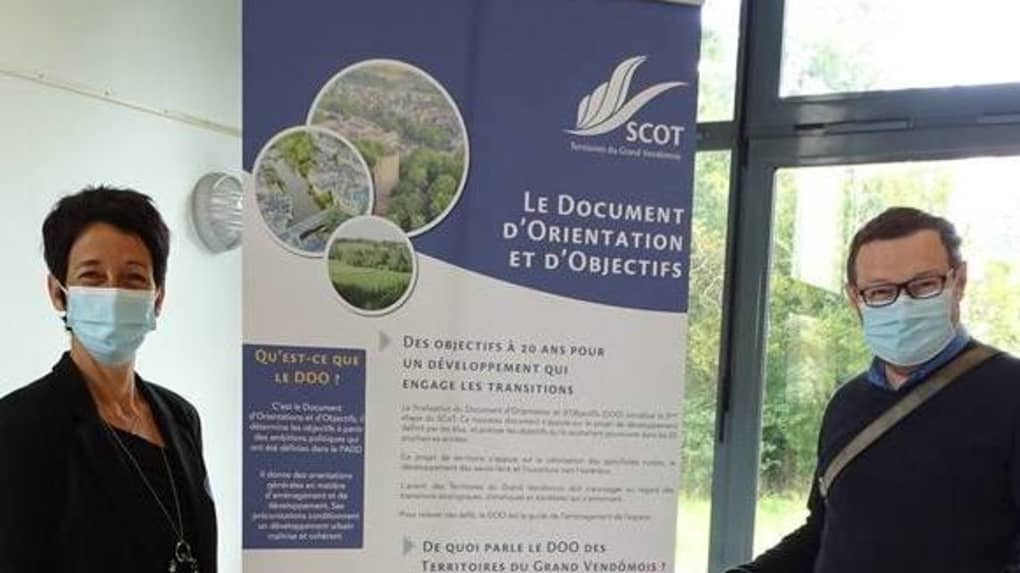Nicolas Haslé, président du Scot et Claire Foucher- Maupetit, maire.