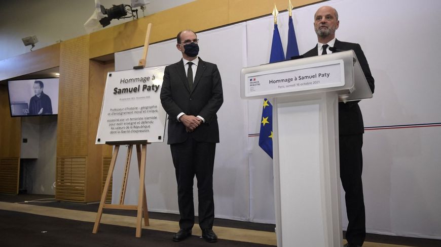 Le Premier ministre Jean Castex et le ministère de l'Education nationale, le 16 octobre 2021.